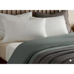 Brooklinen Full/Queen Luxe Sateen Duvet Cover - Dark Green